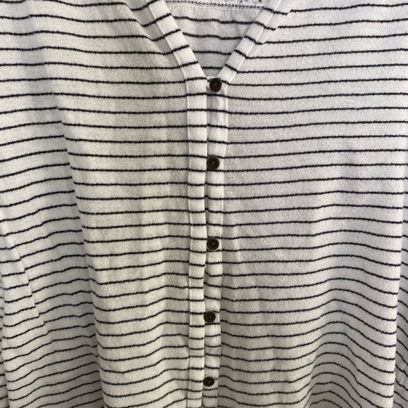 Lucky Brand Comfy White Striped Button Down - Picture 6 of 6